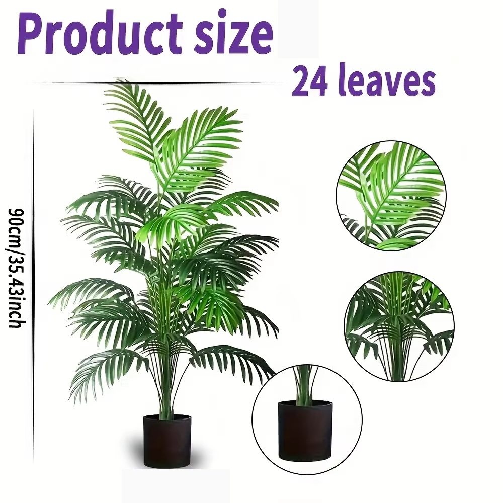 24 Leaves Areca Palm Artificia - Monstera Adansonii 评论和价格