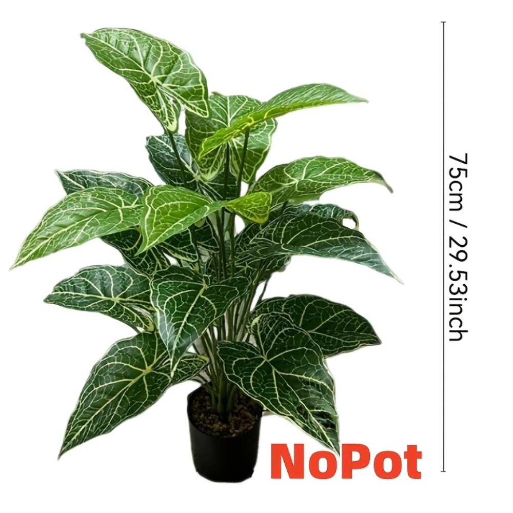 1PC 24 Leaves Artificial Green - Monstera Adansonii 评论和价格